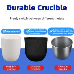 فرن صهر كهربائي بالحث ذو تردد متوسط بقوة 50 كيلو واط لصهر الذهب والحديد والفولاذ والنحاس والألومنيوم والنحاس الأصفر - Product Image 5