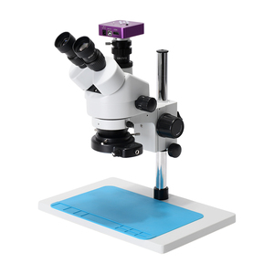 Microscopio de cámara digital 7X-45X 51MP con anillo de luz Led, microscopio trinocular estéreo para reparación de teléfonos, microscopio de soldadura - Product Image 1