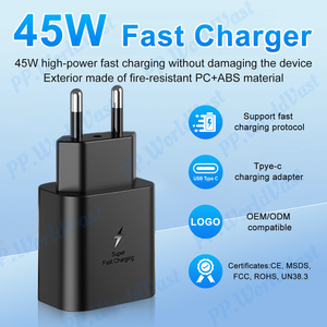 Vente en gros 45W <span class=keywords><strong>chargeur</strong></span> USB-C de charge super rapide pour <span class=keywords><strong>Samsung</strong></span> S24 Ultra Android téléphone mobile fonction PD standard ue - Product Image 2