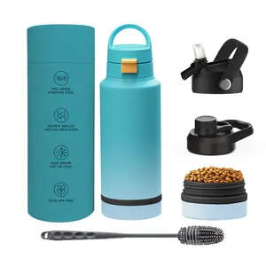 Hot sales stainless steel vacuum double walled 304 stainless steel water bottle with leakproof lid