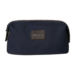 Trousse de Toilette Homme Vintage Personnalisable avec Logo, Spacieuse, Imperméable, Portable, en Toile de Coton Robuste avec Fermeture Éclair, Format Compact - Product Image 3