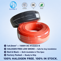 Câble solaire Pv1f 2.5/4/6/10mm2 rouge/noir, câble solaire pour système d'énergie solaire avec TUV