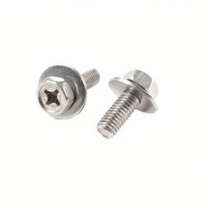 Vis de toiture Type 17, tête hexagonale 1/4, 9-10, en acier inoxydable revêtu, vis autotaraudeuses pour bois - Product Image 5