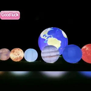 巨型充气led照明月球空气行星中秋节日活动装饰充气月球行星气球