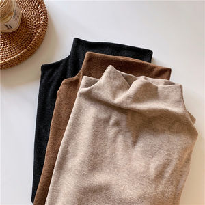 เสื้อยืดแขนยาวผ้าฝ้ายลายแปรงน่ารักสำหรับผู้หญิงในฤดูใบไม้ร่วงปี 2020 สำหรับการออกเดทในร้านกาแฟ - Product Image 2