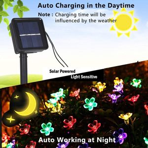 Guirlande solaire 7M 50 LED IP65 étanche à piquet pour jardin, fête, festival, mariage, Noël, vacances - Product Image 2