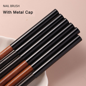 Pinceau à ongles en nylon dense pour gel de construction 5mm 12mm, court et long, pour dégradé ombré et mélange de gel de base, avec capuchon - Product Image 4