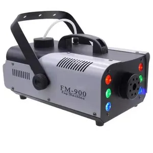 Máquina de humo para escenario, dispositivo generador de humo de 900W con cable LED y Control remoto