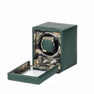 品牌Luxusuhr自动Uhrenbeweger展示盒Grun Schwarz Einzelbeweger盒子