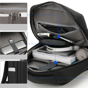Sac à dos d'affaires noir pour homme, sac à dos minimaliste pour ordinateur portable, sac de voyage imperméable en Oxford, grande capacité, sac à bandoulière pour le travail, OEM ODM - Product Image 4