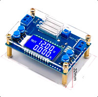 Modul Catu Daya Step-Down CNC 5A/12A dengan Akrilik, Tegangan Konstan dan Arus Konstan yang Dapat Disesuaikan, Multi-Display LCD