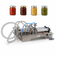 Machine de remplissage semi-automatique à double tête à piston pour miel, sucre et liquides épais – Pompe de remplissage à piston