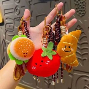 Stock on Hand Plush Keychain Bag Mobile Phone Charm with Food Plush Bread Croissant Plushies Toy Keychain - Product Image 1