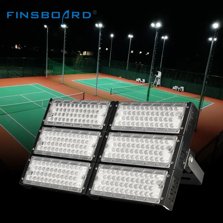 Lampu Lapangan Tenis sepak bola tahan air Ip65 profesional lampu tiang tinggi 100w 200w 300w 400w 500w Led lampu sorot stadion