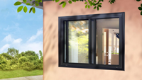 Ventana Abatible de Aluminio con Doble Vidrio, Diseño Moderno Personalizado, para Balcón, Uso Exterior, Eficiencia Energética, Garantía de 4 Años, en Oferta