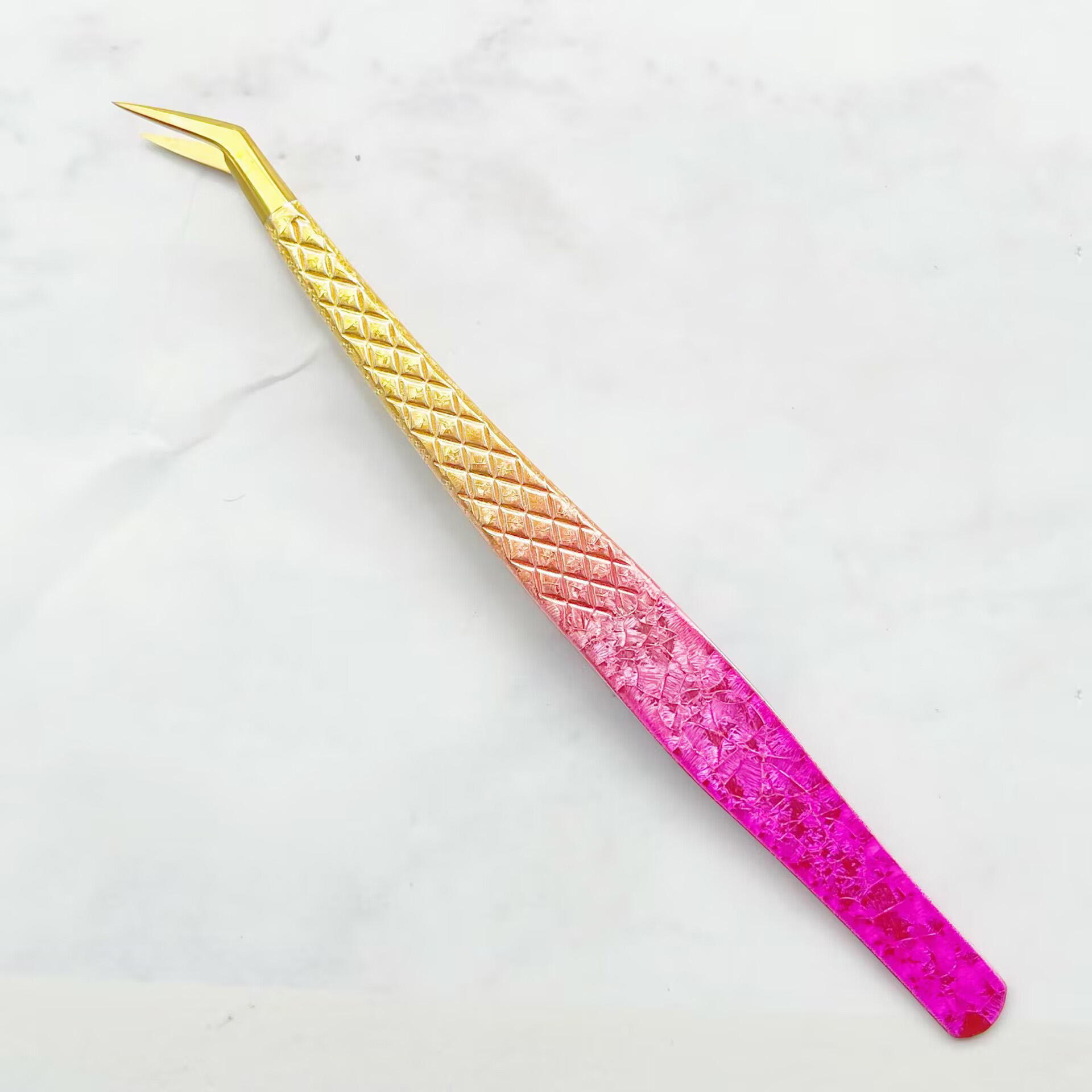 Heat-treated hardened gold feather clip