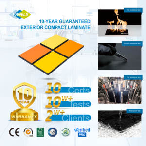 Paneles de Pared Exteriores Resistentes al Fuego, al Agua y a los Rayos UV, Revestimiento de <span class=keywords><strong>Fachada</strong></span> de Tablero Fenólico para Exteriores, Lámina HPL - Product Image 4