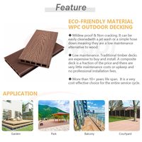 Papan Dek WPC Ramah Lingkungan untuk Luar Ruangan, Anti Air, Lapisan Komposit Co-extrusion, untuk Taman, Halaman, Patio, Balkon, dan Kebun