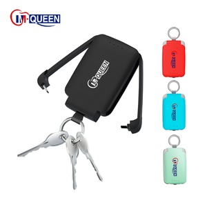 Mini batterie externe portable 2000mAh/4000mAh avec logo personnalisé, câble de charge Type-C, lampe torche LED 10W pour chargeur de clé de voiture et téléphone - Product Image 1