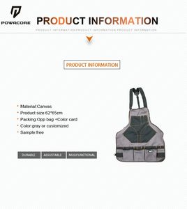 POWACORE Adjustable Buckle Brown Cotton Canvas Workwear <b>Apron</b> Stylish Florist <b>Garden</b> Tool Work Free Sample Wholesale - Product Image 6