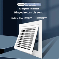 Grille d'aération à lamelles réglables en aluminium monocouche, grille d'alimentation et de retour d'air pour climatiseur central avec filtre