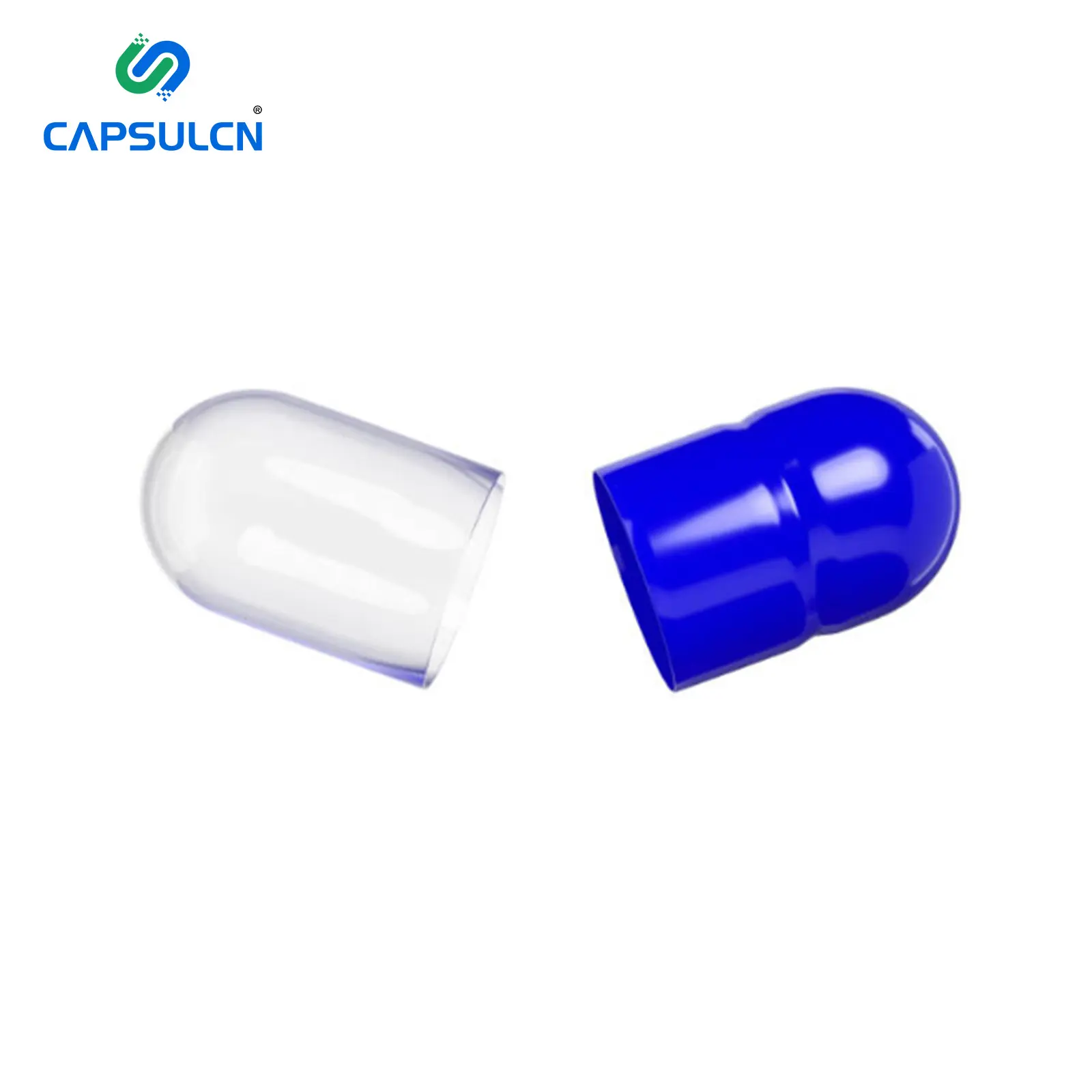 CapsulCN Size 00 0 Separated Capsule Mix of Blue and Transparent Vegetable Capsule Pill Capsule Empty Vegetable