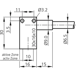 WRB110SQ-90-10-0.6 Glass fiber optics <b>diffuse</b> sensor Optical sensor for industrial use - Product Image 2