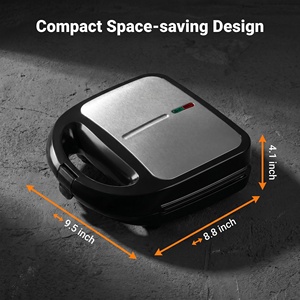 Meilleure Vente : Appareil à <span class=keywords><strong>Panini</strong></span> Automatique d'Intérieur avec Plaques à Gaufres, Grille-<span class=keywords><strong>Panini</strong></span> Électrique, Machine à Sandwich Domestique - Product Image 2