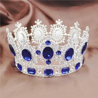 Couronnes de reine en or et argent en gros, diadèmes en cristal de strass pour concours de beauté