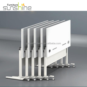 Gỗ rắn 2mm thép có thể gập lại bàn văn phòng 4 kích cỡ họp gấp 120/140cm hình chữ nhật nhân viên sinh viên đào tạo bảng - Product Image 1