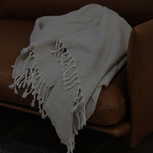 OEKO-TEX naturel 100% lin queue <span class=keywords><strong>de</strong></span> cheval franges manta <span class=keywords><strong>de</strong></span> lino - Product Image 3