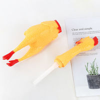 Jouet pour chien en vinyle, poulet en caoutchouc rigolo qui couine, jouet à mâcher pour animaux, cadeau pour animaux, vente chaude, best-seller, boîte surprise