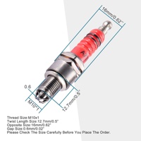 Bougie d'allumage GOOFIT A7TC à 3 électrodes, remplacement pour moto 50cc 70cc 90cc 110cc, ATV 150, cyclomoteur, kart, scooter