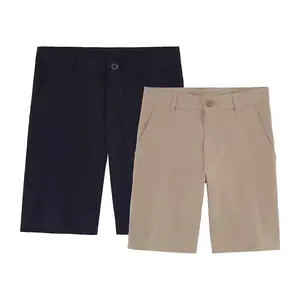 Wholesale Custom Kids Shorts Primary School Brand Uniforms Design Boys Short Pant Stretch Fabric Chino Short
