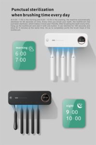 Nuevo Cepillo de Dientes Eléctrico Portátil con Esterilizador UV, Soporte, Secador, Función de Temporizador, Material ABS, Carga USB Tipo-C, 3600 mAh, 35 Días - Product Image 6