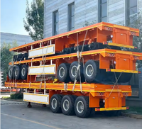 Semi-remorque à plateau en acier, vente en gros d'usine, longueur personnalisée, plateau élargi, transport d'équipements lourds, haute capacité