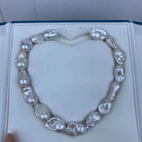 Vente en gros de colliers de perles baroques blanches 1A Perles d'eau douce naturelles Perles baroques irrégulières Perles baroques pour la fabrication de bijoux