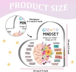 Oficina de Terapia Psicológica, Educación Artística, Ideas Desafiantes, Creencias, Decoración, Regalos Inspiradores, Forma de Corazón Acrílico - Product Image 4