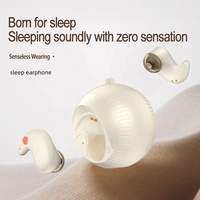 Earbud Nirkabel Mini Sleep 200mAh, Earphone TWS Tak Terlihat, Waktu Putar 24 Jam, Dilengkapi Tali Gantungan