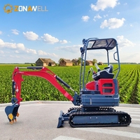 Mini-excavatrice sur chenilles personnalisable 1,8 T, double pompe hydraulique, moteur et boîte de vitesses haute efficacité, puissance 10,2 kW, capacité de montée 30°
