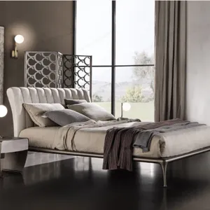 Venda direta da fábrica por atacado de alumínio para cama, perna industrial, design vento, 1.2m, 1.5m, 1.8m, metal, estrutura de cama, móveis, perna