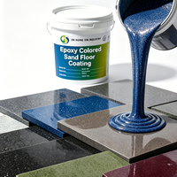 Peinture époxy auto-nivelante pour sols avec sable coloré, résistante aux UV, antidérapante, finition époxy auto-nivelante pour sols avec sable coloré pour extérieur