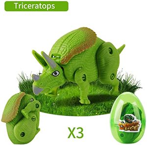 Confezione da 12 Giocattoli Dinosauro per Bambini, Uova di Pasqua Uniche, Decorazioni da Scrivania Deformabili, Regalo per Feste per Bambini - Product Image 4