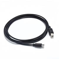 Kabel USB-C ke Tipe-B 2.0 Hitam 1M2M3M, 480Mbps Kompatibel dengan Printer/Scanner/Hard Drive, Plug & Play untuk Penggunaan Kantor/Rumah