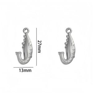 Dijes de Acero Inoxidable con Forma de Delfín, Pez, Estrella de Mar, Concha y Caballito de Mar, Accesorio de Joyería DIY Unisex - Product Image 4