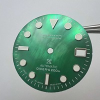 Cadran de montre en alliage de cuivre étanche, vert lumineux, en nacre, 29 mm, compatible avec le mouvement automatique NH35