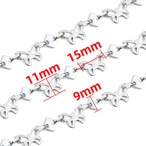 New Stainless Steel Butterfly Link <b>Chain</b> for Necklace, Bracelet & Collarbone <b>Chain</b> | Fashion Jewelry DIY Making - Product Image 3
