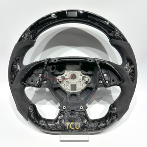 Volante Deportivo de Fibra de Carbono Forjado Personalizado con LED para Chevrolet <span class=keywords><strong>Camaro</strong></span> C7 C8 Corvette, Venta Directa de Fábrica - Product Image 1