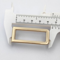 Boucle de ceinture carrée en métal doré en alliage de zinc avec logo personnalisé, boucle de sangle en métal pour sangle en toile