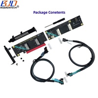 Câble d'extension pour carte graphique GPU PCI-E 5.0 16X vers PCIe X16 GEN5, 64 Gbps, 2 * MCIO (SFF-TA-1016) 8i, carte d'extension adaptateur